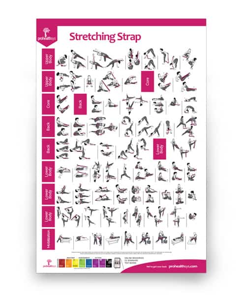 Stretching Strap Exercises Poster Prohealthsys