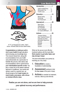 Low Back Pain Textbook Content